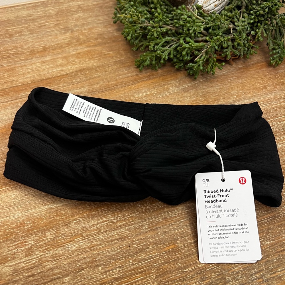 lululemon athletica Black Twist-Front Headband